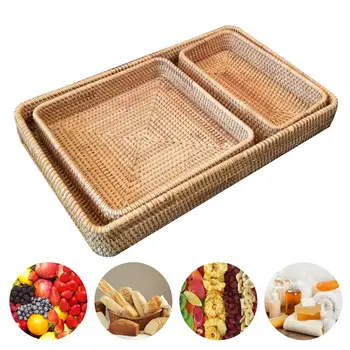 3PCS/Set Rattan Woven Storage Tray Rectangle Serving Tray Serving Organizer for Desktop Candy Vegetable Fruit Snack Dried Fruit
3PCS/Set Rattan Woven Storage Tray Rectangle Serving Tray Serving Organizer for Desktop Candy Vegetable Fruit Snack Dried Fruit