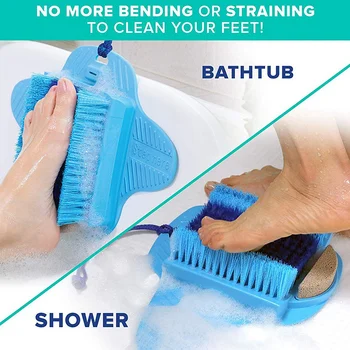 K-STAR Feet Without Bending In The Shower Cleans Smooths Exfoliates And Massages Foot Brush Scrubber With Pumice Stone
K-STAR Feet Without Bending In The Shower Cleans Smooths Exfoliates And Massages Foot Brush Scrubber With Pumice Stone