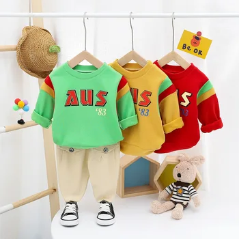 Autumn Baby Boys Clothing Sets Long Sleeve Letter Print T-shirt Sweatshirt + Casual Trousers Cotton Children Kids 2Pcs Suits
Autumn Baby Boys Clothing Sets Long Sleeve Letter Print T-shirt Sweatshirt + Casual Trousers Cotton Children Kids 2Pcs Suits