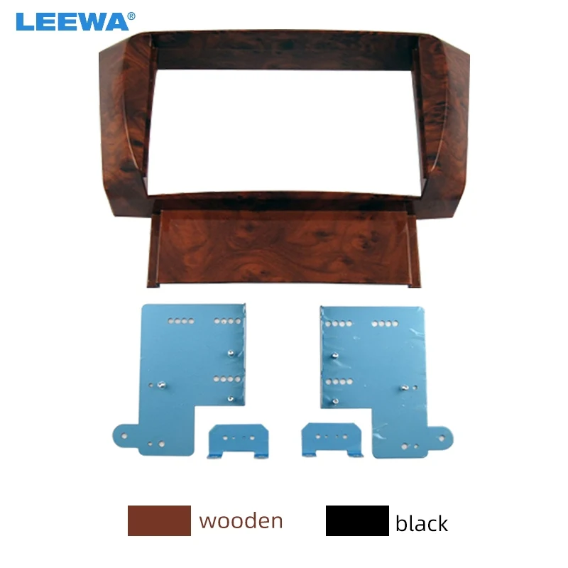 LEEWA Car 2DIN Audio Stereo Fascia Frame Adapter For LEXUS LS-430 TOYOTA Celsior Dash Panel Installation Mount Trim Kit #CA4918 |