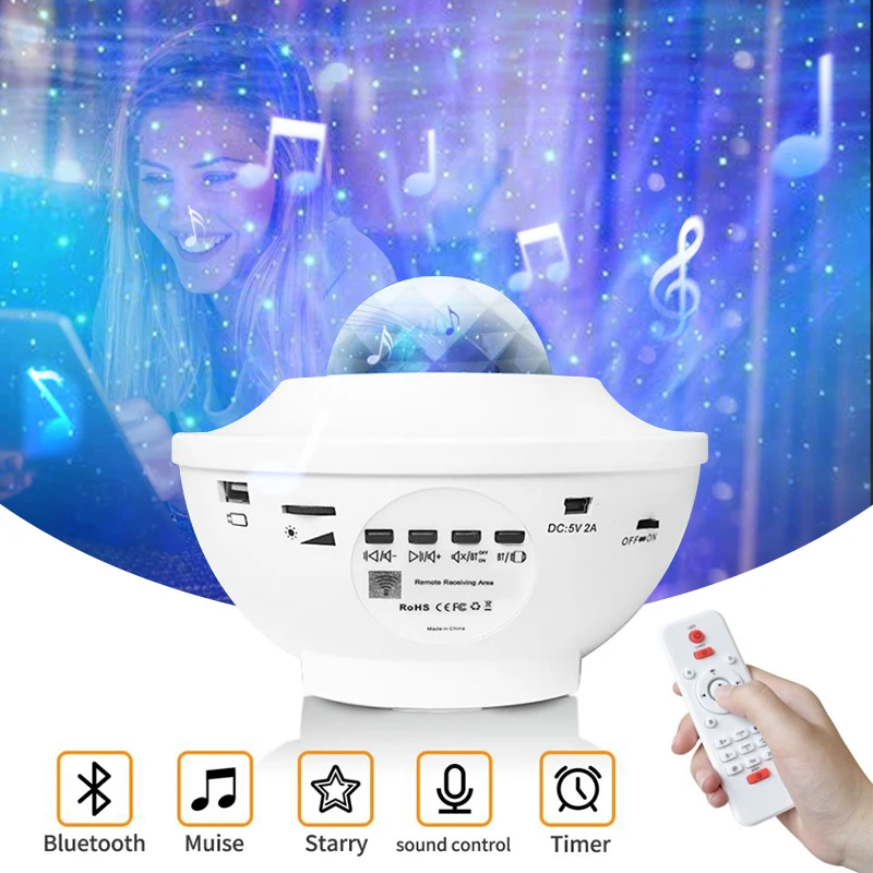 Spash bluetooth speaker indoor speakers player with starry sky 3D projection colorful LED light for christmas party get together
Spash bluetooth speaker indoor speakers player with starry sky 3D projection colorful LED light for christmas party get together