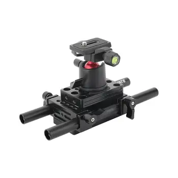 CAMVATE 360° Rotated Tripod Head Adapter With Quick Release Base Plate & 15mm LWS Dual Rod Support For DSLR Camera / Smartphone
CAMVATE 360° Rotated Tripod Head Adapter With Quick Release Base Plate & 15mm LWS Dual Rod Support For DSLR Camera / Smartphone