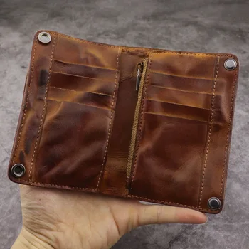 Top layer vegetable tanned leather wallet retro male long multi-card multi-function wallet card holder
Top layer vegetable tanned leather wallet retro male long multi-card multi-function wallet card holder