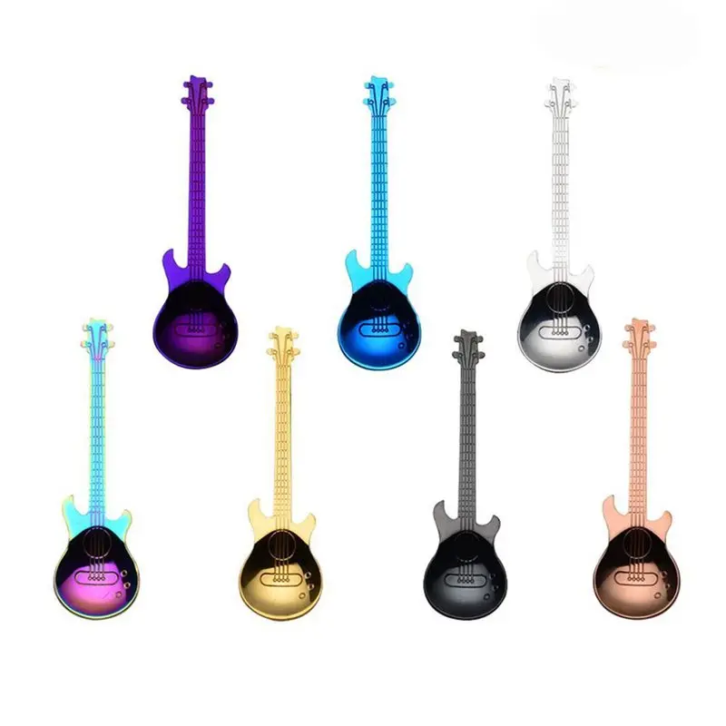 Guitar Coffee Teaspoons, 7pcs Colorful Stainless Steel Musical Coffee Spoons Teaspoons Mixing Spoons Sugar Spoon
Guitar Coffee Teaspoons, 7pcs Colorful Stainless Steel Musical Coffee Spoons Teaspoons Mixing Spoons Sugar Spoon