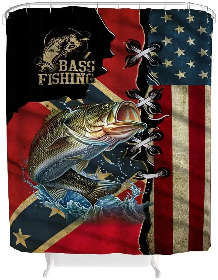 Оригинальные домашние занавески для душа PoroX для ловли окуня 
Оригинальные домашние занавески для душа PoroX для ловли окуня