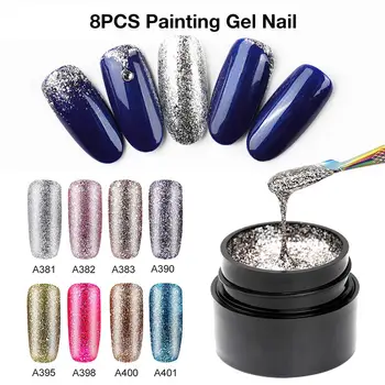8Pcs/set 5ml Shiny Gel Nail Polish Bright For Glitter Painting Nail Art Design Poly UV Top Base Primer For Manicure
8Pcs/set 5ml Shiny Gel Nail Polish Bright For Glitter Painting Nail Art Design Poly UV Top Base Primer For Manicure