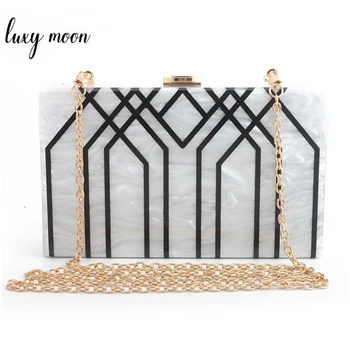 Acrylic Evening Clutch Bags Women Purse and Handbags fashion White clutch geometric pattern evening clutch bag wedding party Bag
Acrylic Evening Clutch Bags Women Purse and Handbags fashion White clutch geometric pattern evening clutch bag wedding party Bag