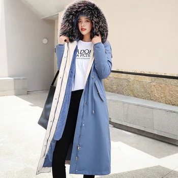 Factory direct quality winter long section fur collar XL slim cotton lamb coat thick section warm hooded Parker ladies coat
Factory direct quality winter long section fur collar XL slim cotton lamb coat thick section warm hooded Parker ladies coat
