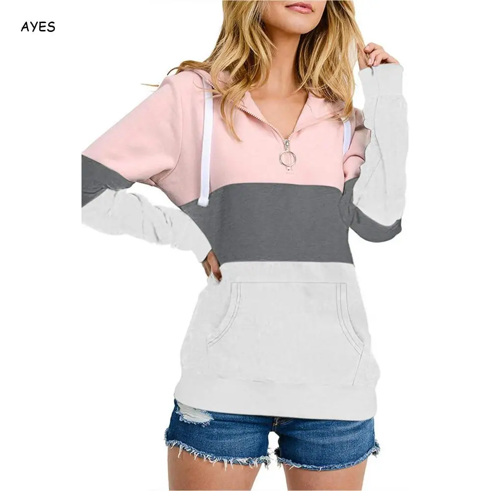 Casual Color Block Drawstring Hoodie Sweatshirt Long Sleeve Hoodies Pullover Tops 2019 Autumn Women Activewear Hooded Sweatshirt
Casual Color Block Drawstring Hoodie Sweatshirt Long Sleeve Hoodies Pullover Tops 2019 Autumn Women Activewear Hooded Sweatshirt