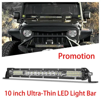 10Inch 26 LED Ultra-Thin LED Light Bar 6000K White Combination 100 Degree Flood Beam Lamp IP67 Waterproof Work Light For ATV
10Inch 26 LED Ultra-Thin LED Light Bar 6000K White Combination 100 Degree Flood Beam Lamp IP67 Waterproof Work Light For ATV