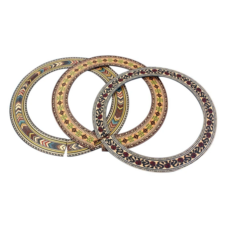 3Pcs Guitar Rosette Circle Sound Hole Decorative Decal Accessory Replacement Wood Acoustic Classical Guitar Soundhole Rosette fo
3Pcs Guitar Rosette Circle Sound Hole Decorative Decal Accessory Replacement Wood Acoustic Classical Guitar Soundhole Rosette fo