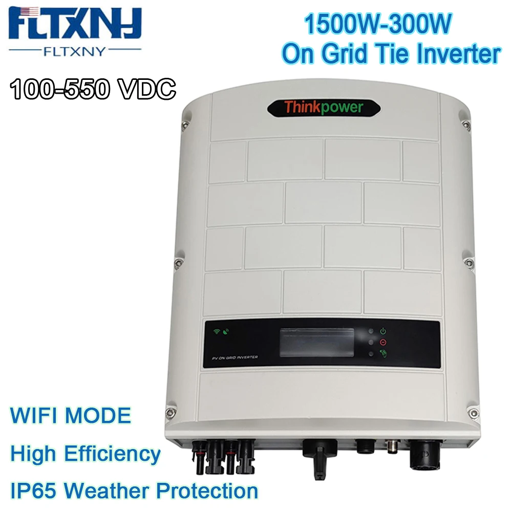 

FLYT 1500W 3000W Solar On Grid Tie Inverter For Solar Pannel 1.5KW 3KW Wifi Mode Default with Input Single MPPT Waterproof