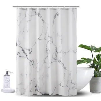 DUNXDECO Shower Curtain Bathroom Waterproof Cortinas Nordic Simple White Marbling Print Polyester Fabric Rideau Home Decoration 
DUNXDECO Shower Curtain Bathroom Waterproof Cortinas Nordic Simple White Marbling Print Polyester Fabric Rideau Home Decoration