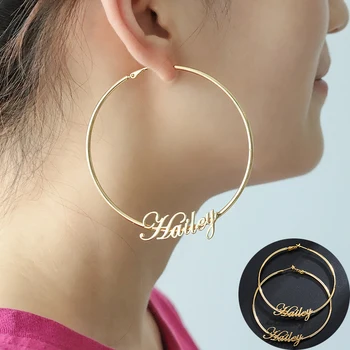20mm-100mm Custom Hoop Earrings Customize Name Earrings Twist hoop earring Personality Earrings With Statement Words Hiphop Sexy
20mm-100mm Custom Hoop Earrings Customize Name Earrings Twist hoop earring Personality Earrings With Statement Words Hiphop Sexy