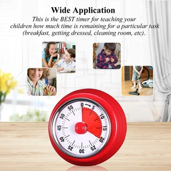 New Visual Countdown Timer Stainless Steel Mechanical Kitchen Machinery Timer Student Time Management Alarm Clock With Magnetism
New Visual Countdown Timer Stainless Steel Mechanical Kitchen Machinery Timer Student Time Management Alarm Clock With Magnetism