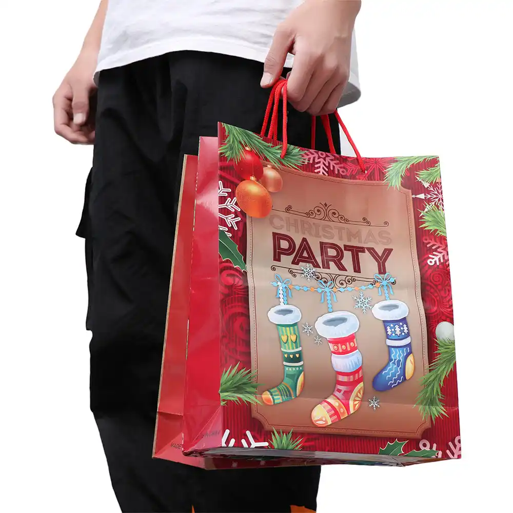 2020 paper gift package shop loot christmas kraft