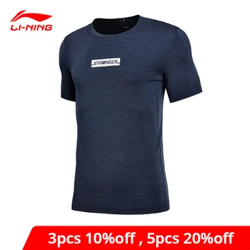 

Li-Ning Men Training T-Shirts Regular Fit 88% Polyester 12% Spandex Breathable LiNing li ning Sports Tee Tops ATSN091 MTS2753