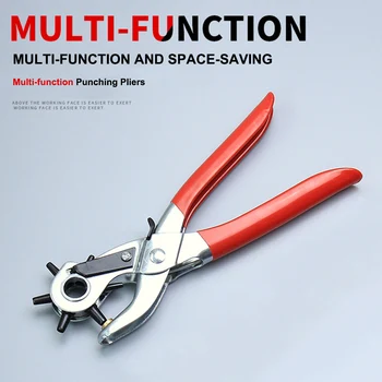 Leather Belt Hole Punch Plier Eyelet Puncher Revolve Sewing Machine Bag Setter Tool Watchband Strap Household leathercraft
Leather Belt Hole Punch Plier Eyelet Puncher Revolve Sewing Machine Bag Setter Tool Watchband Strap Household leathercraft