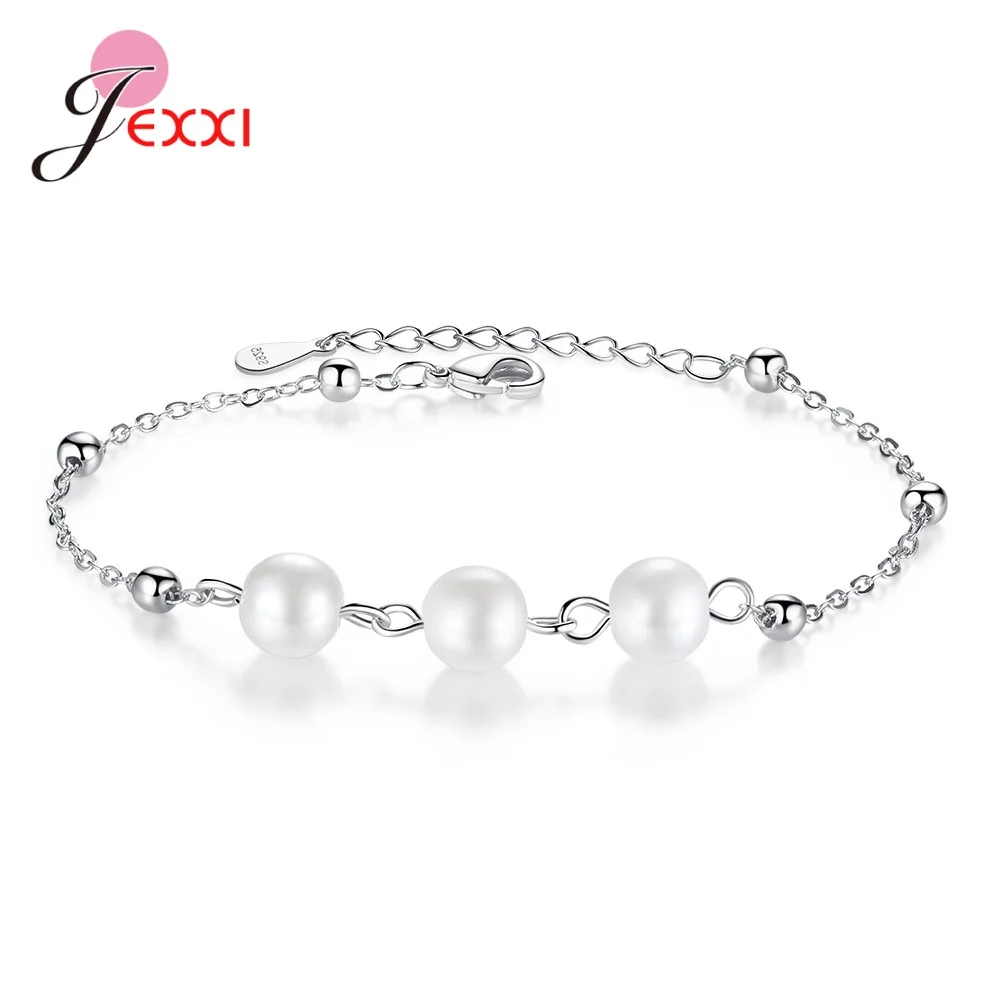 925 Brazalete de plata y de agua dulce perla