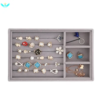DIY Jewelry Box Drawer Storage Organizer Gray Soft Velvet Jewellery Earring Necklace Pendant Bracelet Tray DWH5
DIY Jewelry Box Drawer Storage Organizer Gray Soft Velvet Jewellery Earring Necklace Pendant Bracelet Tray DWH5