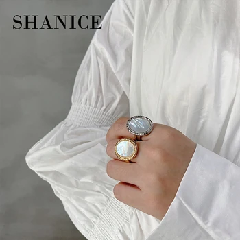 SHANICE 925 Sterling Silver Open Ring mother pearl shell Bead Charm Gold Ring gold Wrap resizble Open Rings Cuff For Women
SHANICE 925 Sterling Silver Open Ring mother pearl shell Bead Charm Gold Ring gold Wrap resizble Open Rings Cuff For Women