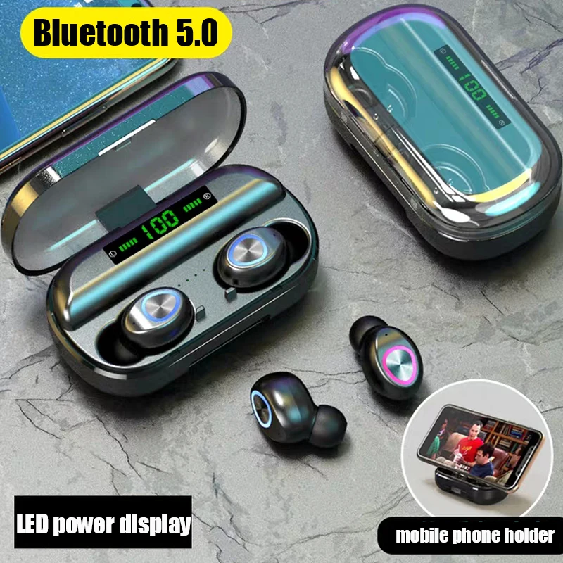 Bluetooth Earphone Wireless Headphones Gaming Headset 5.0 Noise Cancelling Tws with Charging Box for Iphone for Samsung PK F9
Bluetooth Earphone Wireless Headphones Gaming Headset 5.0 Noise Cancelling Tws with Charging Box for Iphone for Samsung PK F9
