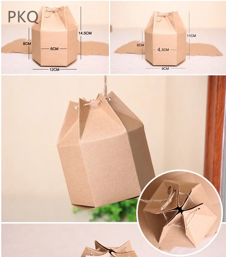 30pcs/lot Small kraft gift cardboard box kraft paper craft boxes for gift,hexagonal carton paper packaging candy hanging box 
30pcs/lot Small kraft gift cardboard box kraft paper craft boxes for gift,hexagonal carton paper packaging candy hanging box