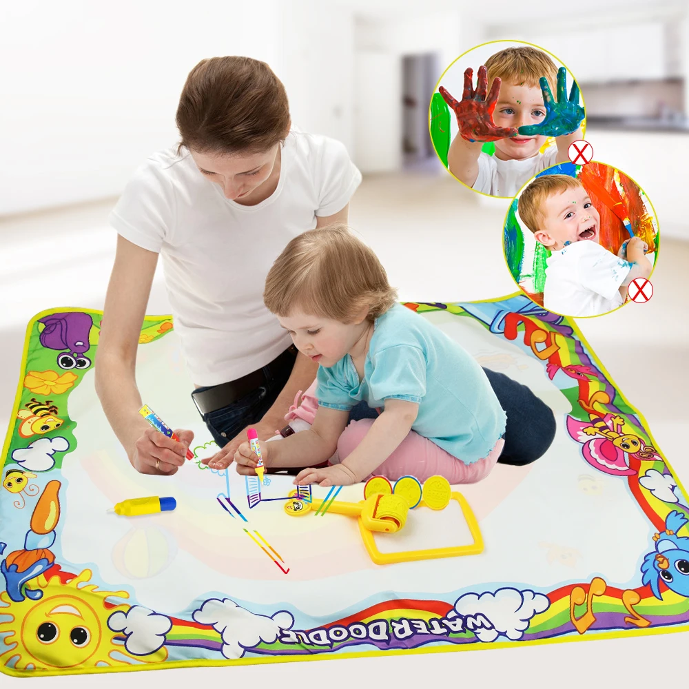 6 Types Magic Rainbow Water Drawing Mat & Magic Pens & Stamps Painting Toys Drawing Board Doodle Mat Educational Toys for Kids
6 Types Magic Rainbow Water Drawing Mat & Magic Pens & Stamps Painting Toys Drawing Board Doodle Mat Educational Toys for Kids
