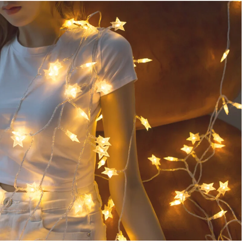 Cute Star Fairy String LED Lights 2M 20 LED Copper Battery Powered Waterproof for Wedding Party Decoration christmas decorations
Cute Star Fairy String LED Lights 2M 20 LED Copper Battery Powered Waterproof for Wedding Party Decoration christmas decorations