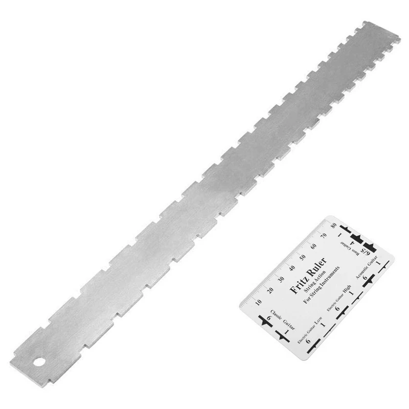 Guitar Neck Notched Straight Edge Luthiers Tool with String Action Ruler Gauge for Gibson 24.75 Inch and Fender 25.5 Inch Electr
Guitar Neck Notched Straight Edge Luthiers Tool with String Action Ruler Gauge for Gibson 24.75 Inch and Fender 25.5 Inch Electr