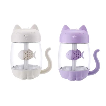 2x 3 in 1 350Ml Usb Cat Air Humidifier Ultrasonic Cool-Mist Adorable Mini Humidifier with Led Light Mini Usb Fan for Home Office
2x 3 in 1 350Ml Usb Cat Air Humidifier Ultrasonic Cool-Mist Adorable Mini Humidifier with Led Light Mini Usb Fan for Home Office