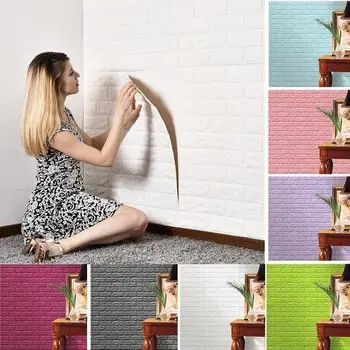 3D Wall Stickers 70*77cm 3D Brick stone pattern Self-Adhesive Wall paper Waterproof DIY 3D Brick Stone Wall Papers for Kids Room
3D Wall Stickers 70*77cm 3D Brick stone pattern Self-Adhesive Wall paper Waterproof DIY 3D Brick Stone Wall Papers for Kids Room