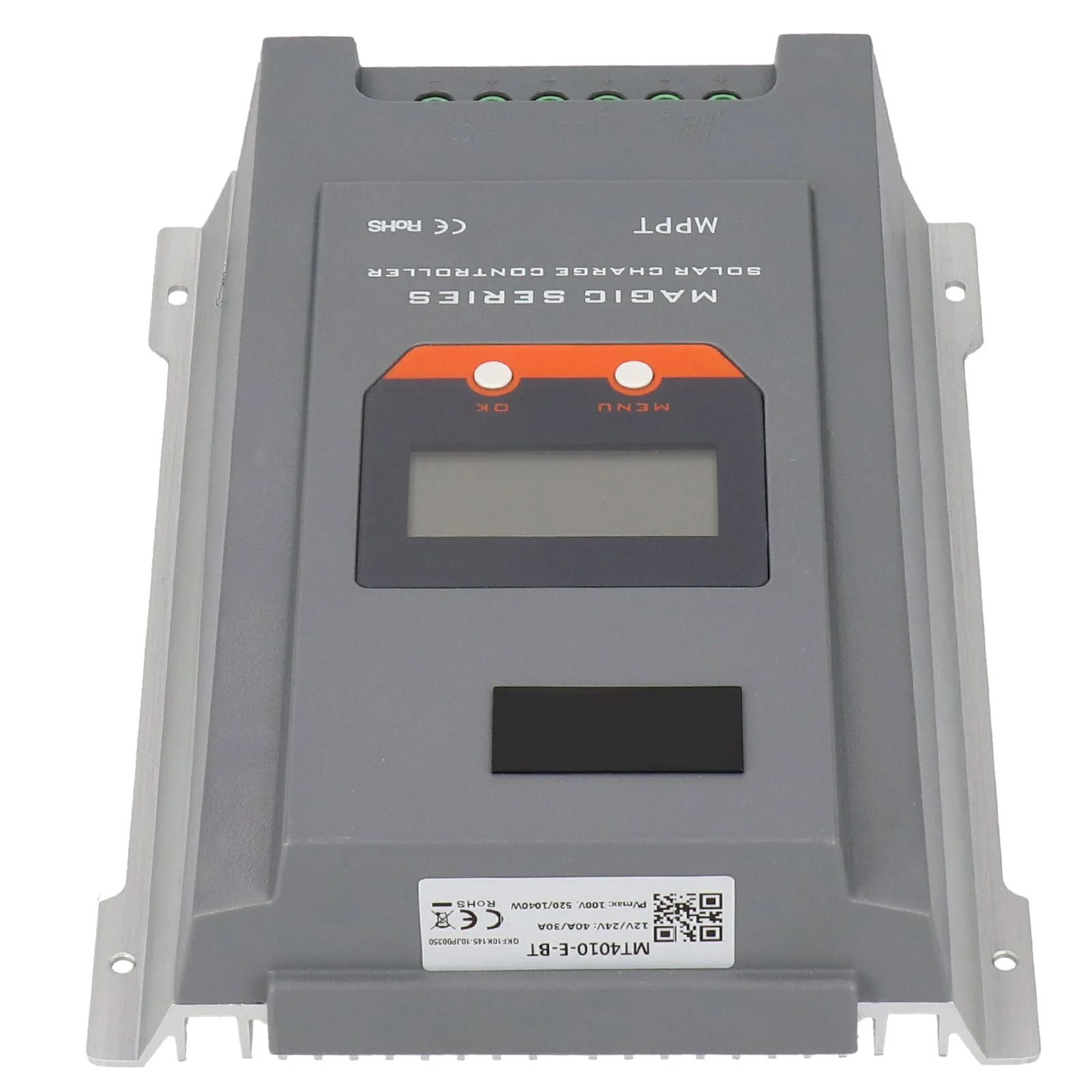 MPPT Solar Controller Charging for Batteries Intelligent Control 12/24V MT4010-E-BT 40A Erengy Controller
MPPT Solar Controller Charging for Batteries Intelligent Control 12/24V MT4010-E-BT 40A Erengy Controller