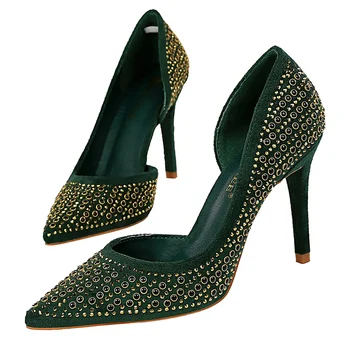 2020 Women Crystal Glitter 9.5cm High Heels Glitter Bling Pumps Lady Scarpins Stiletto Heels Sexy Wedding Bridal Prom Gray Shoes
2020 Women Crystal Glitter 9.5cm High Heels Glitter Bling Pumps Lady Scarpins Stiletto Heels Sexy Wedding Bridal Prom Gray Shoes