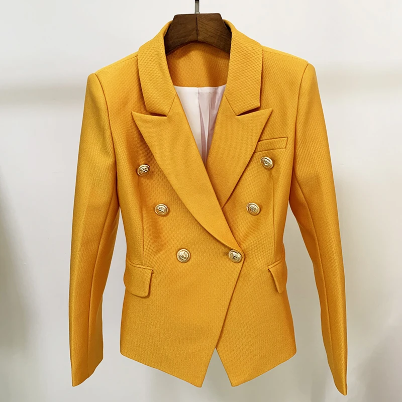 HIGH QUALITY Newest Fashion 2024 Designer Jacket Women's Classic Lion Buttons Double Breasted Slim Fit Pique Blazer
HIGH QUALITY Newest Fashion 2024 Designer Jacket Women's Classic Lion Buttons Double Breasted Slim Fit Pique Blazer