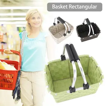 Handmade Shopping Basket Rectangular Nylon Woven Shopping Bag Picnic Basket with Handle Food Fruit Storage Basket
Handmade Shopping Basket Rectangular Nylon Woven Shopping Bag Picnic Basket with Handle Food Fruit Storage Basket