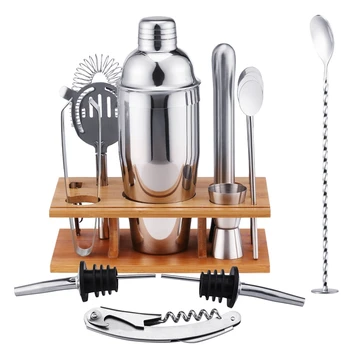 14PCS 750Ml Stainless Steel Cocktail Shaker Bar Mojito Set Jigger Muddler Bartender Tools Kit
14PCS 750Ml Stainless Steel Cocktail Shaker Bar Mojito Set Jigger Muddler Bartender Tools Kit