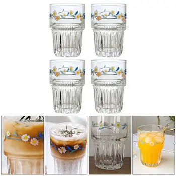 4Pcs Pastoral Style Glass Cup Daisy Pattern Coffee Cups Retro Beverage Cup Pastoral Style Daisy Glass Kitchen Supplies
4Pcs Pastoral Style Glass Cup Daisy Pattern Coffee Cups Retro Beverage Cup Pastoral Style Daisy Glass Kitchen Supplies
