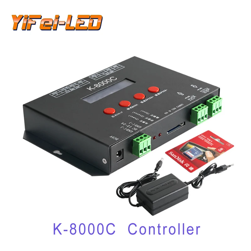K-8000 LED pixel SD card controller;off-line;8192 pixels controlled;SPI signal output;DMX signal output
K-8000 LED pixel SD card controller;off-line;8192 pixels controlled;SPI signal output;DMX signal output
