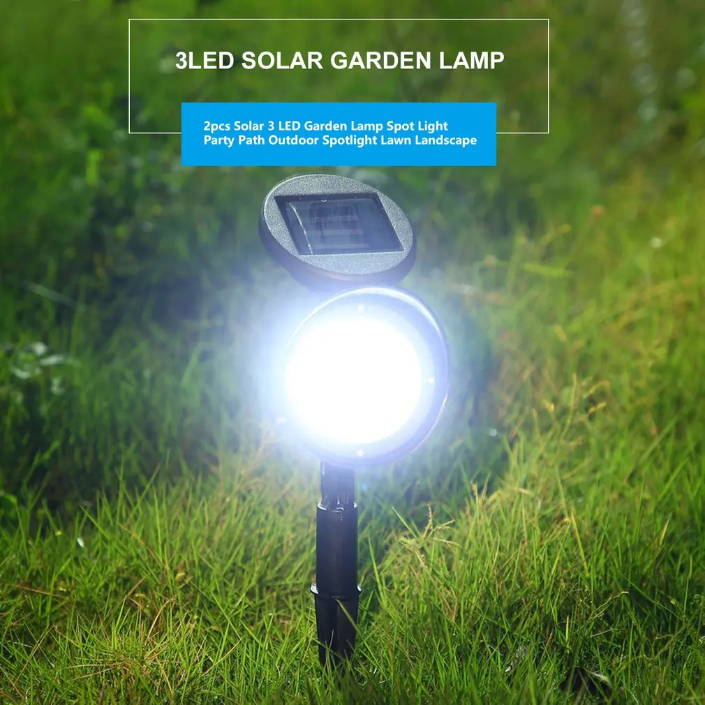 2pcs Wholesale 3 LED Solar Powered Spotlight Outdoor Garden Landscape Lawn Yard Path Spot decor Light Lamp Auto On
2pcs Wholesale 3 LED Solar Powered Spotlight Outdoor Garden Landscape Lawn Yard Path Spot decor Light Lamp Auto On