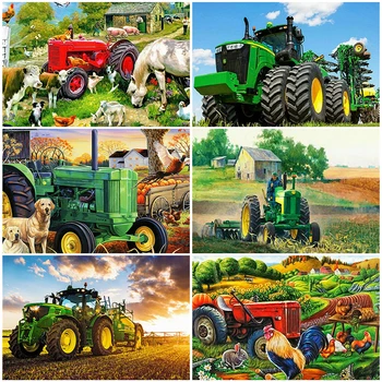 AZQSD Oil Painting By Numbers On Canvas Landscape Unframe Acrylic Paint Decoration DIY Coloring By Numbers Tractor Handmade Gift
AZQSD Oil Painting By Numbers On Canvas Landscape Unframe Acrylic Paint Decoration DIY Coloring By Numbers Tractor Handmade Gift