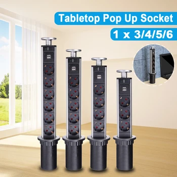 EU Plug 16A PULL UP 3 Power Socket 2 USB Charging Port Kitchen Table Desktop Sockets Retractable Countertops Worktop
EU Plug 16A PULL UP 3 Power Socket 2 USB Charging Port Kitchen Table Desktop Sockets Retractable Countertops Worktop