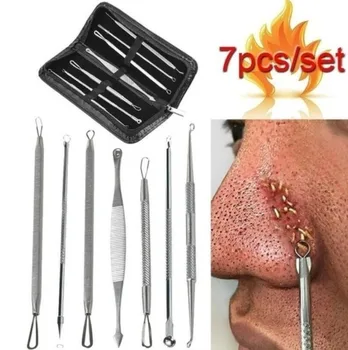 3 4 5 8 Pcs Stainless Steel Blackhead Remover Tool Kit Face Massage Whitehead Pimple Spot Comedone Acne Extractor Face Massager
3 4 5 8 Pcs Stainless Steel Blackhead Remover Tool Kit Face Massage Whitehead Pimple Spot Comedone Acne Extractor Face Massager