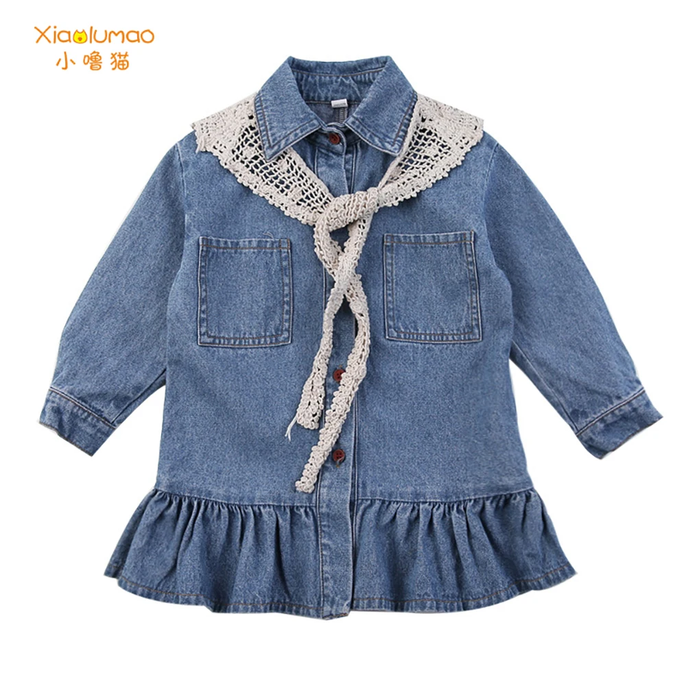 Girls New style lace shawl denim dresses for girls 2020 spring autumn new princess dressse Western style children's clothing
Girls New style lace shawl denim dresses for girls 2020 spring autumn new princess dressse Western style children's clothing