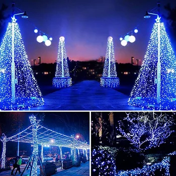 Solar String Lights Outdoor 100 LED Waterproof Fairy String Decorative Copper Wire Lights for Wedding Patio Bedroom Party Blue
Solar String Lights Outdoor 100 LED Waterproof Fairy String Decorative Copper Wire Lights for Wedding Patio Bedroom Party Blue