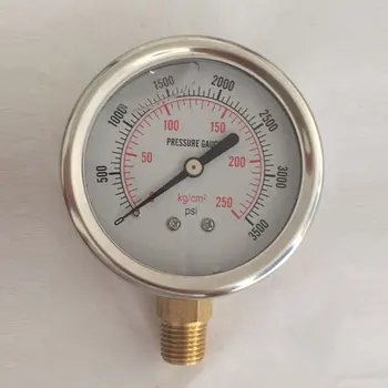Hydraulic pressure gauge 0-3500PSI 0-5000PSI US thread 
Hydraulic pressure gauge 0-3500PSI 0-5000PSI US thread