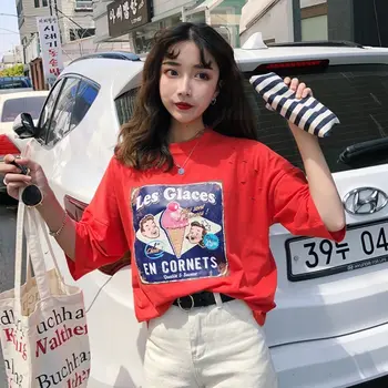 Print Fashion Retro New Round Neck Short Sleeve Letter Printing T-shirt Western style Cotton Summer Loose Female Tees C 31 ing
Print Fashion Retro New Round Neck Short Sleeve Letter Printing T-shirt Western style Cotton Summer Loose Female Tees C 31 ing