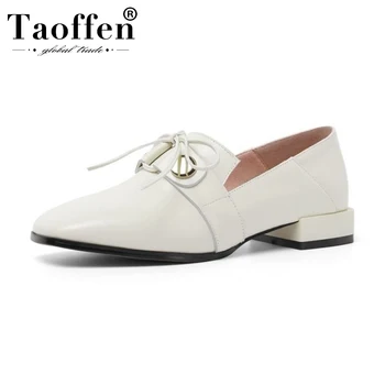 Taoffen Women Bowtie Genuine Leather Pumps Casual Retro Simple Shoes Women Spring Party Slip On Female Pumps Footwear Size 34-39
Taoffen Women Bowtie Genuine Leather Pumps Casual Retro Simple Shoes Women Spring Party Slip On Female Pumps Footwear Size 34-39