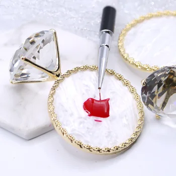 1PC Palette Nail Polish Gel Display Diamond False Nail Art Plate Tips Display Stand Golden Rim Agate Photo Props Showing Tools
1PC Palette Nail Polish Gel Display Diamond False Nail Art Plate Tips Display Stand Golden Rim Agate Photo Props Showing Tools