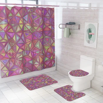 4pcs Shower Curtain Set Bathroom Shower Curtain with Non-Slip Bath Mat Toilet Lid Cover Waterproof, with 12 Hooks, 72"x72"
4pcs Shower Curtain Set Bathroom Shower Curtain with Non-Slip Bath Mat Toilet Lid Cover Waterproof, with 12 Hooks, 72"x72"